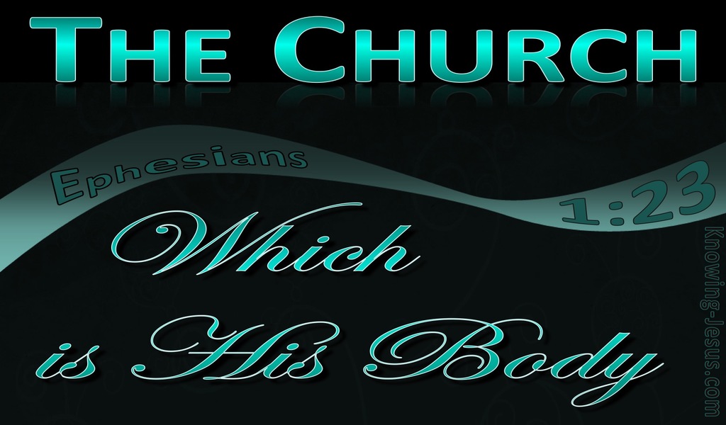 Ephesians 1:23 The Church Which Is His Body (aqua)